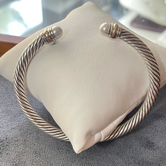 David Yurman Jewelry - David Yurman 5mm Classic Cable Bracelet with Pearls